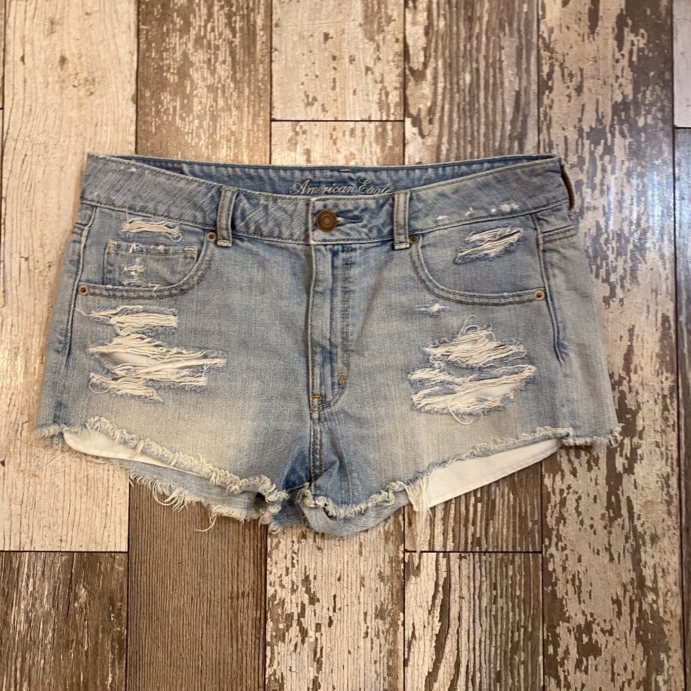 American Eagle Distressed Jean Shorts